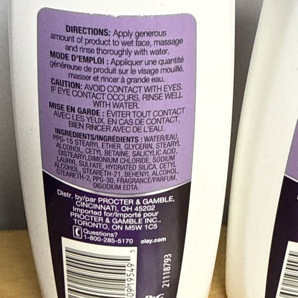 Olay Face Wash Age Defying Classic Facial Cleanser 6.8 Fl Oz Pack Of 2 - Picture 7 of 8